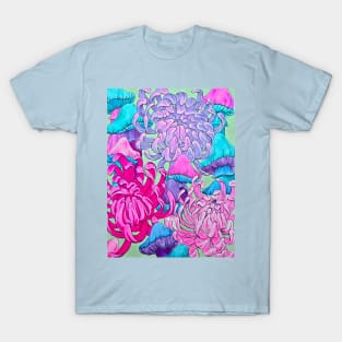 Chrysanthemum Mushrooms - Trippy Garden T-Shirt